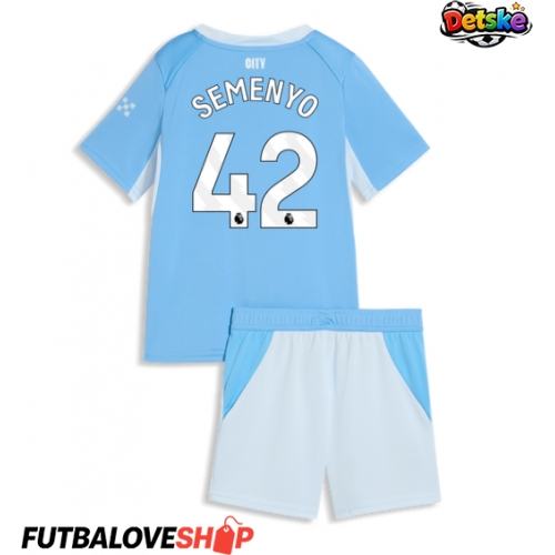 Dres Manchester City Antoine Semenyo #42 Domáci pre deti 2026-27 Krátky Rukáv (+ trenírky)